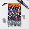 Halloween Cosplay Costume Headband Skeleton Print Yoga Fitness Party Wide Hairband Stretchy Headwrap Hair Accessory Headwear