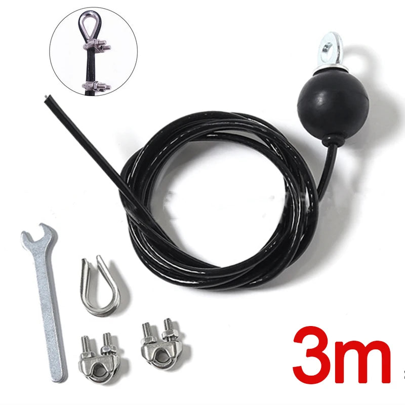 2M/2.5M/3M/4M/5M/6M/7M Gym Wire Rope Heavy Duty Steel Wirerope For Home Cable Machine Thick 5mm Rope Fitness Pulley Accessories
