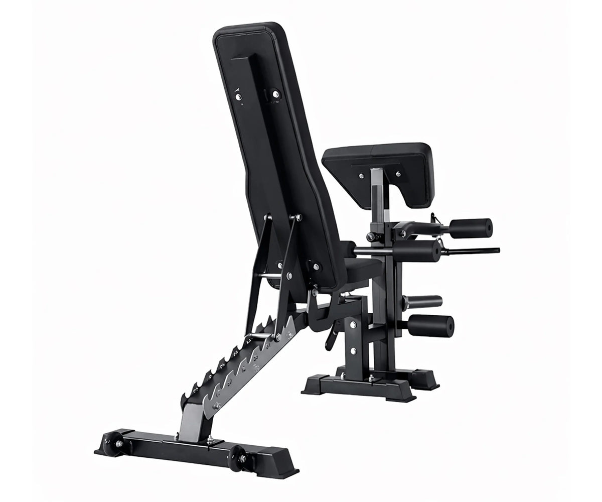 Multi-Function Adjustable Weight Bench with Leg Developer and Preacher Curl Attachment Home Gym Fitness Equipment