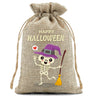 10pcs10X15cm Halloween Linen Drawstring Gift Bag Trick or Treat Party Children's Small Gifts Candy Packaging Storage Bag