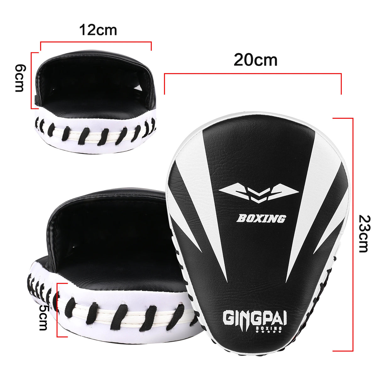 Curved Boxing Hand Target PU Leather Curved Punching Mitts Breathable Kickboxing Pads Boxing Focus Pad for Martial Arts Training