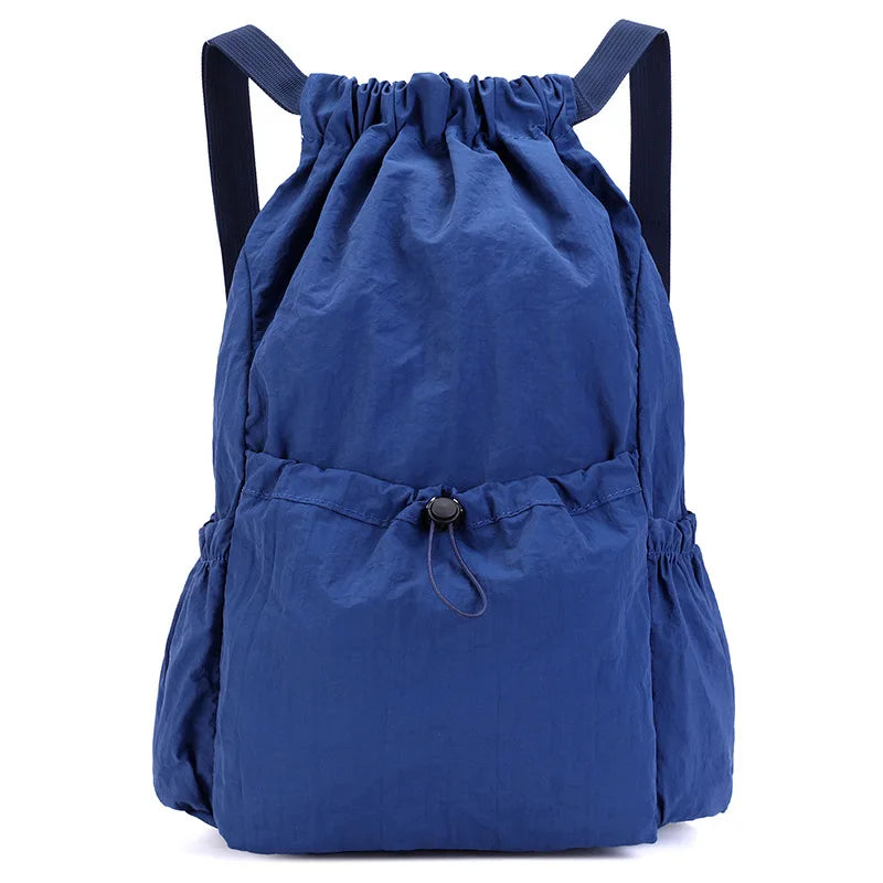 Backpack Unisex Schoolbag Outdoor Trend Lightweight Large Capacity Waterproof Drawstring Sports Bag Polyester Home Storage Bags