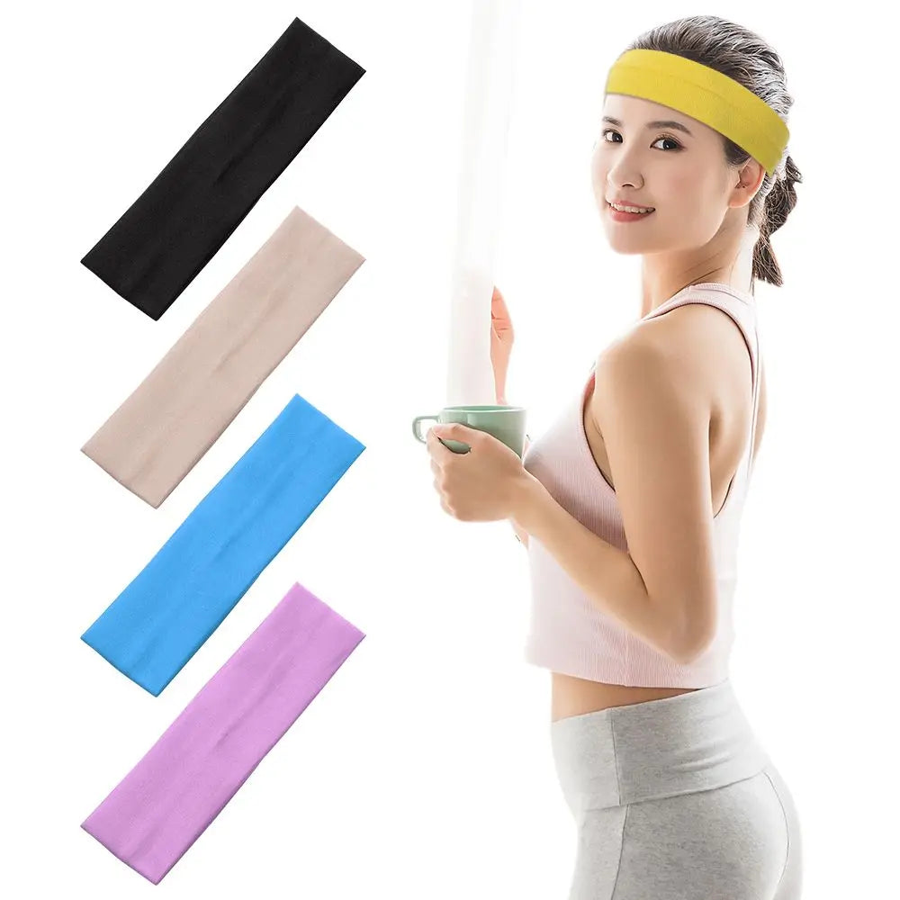 1PC Yoga Hair Bands Sports Headband Ribbon Fitness Yoga Headwear Solid Color Sports Elastic Headbands for Women Hair Accessories