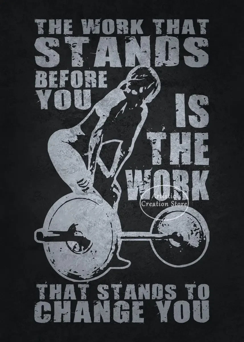 Iconic Gym Inspirational Quotes Poster Lets Go No Excuses Gym Prints Canvas Painting Wall art Picture Gym Room Home Decor Gifts