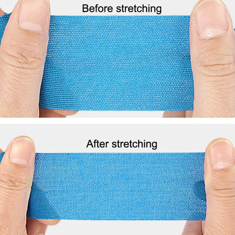 5pcs Pre-Cut Kinesiology Tape Breathable Elastic Sports Ankle Tape Waterproof Self-Adhesive Muscle Support Tape Marathon