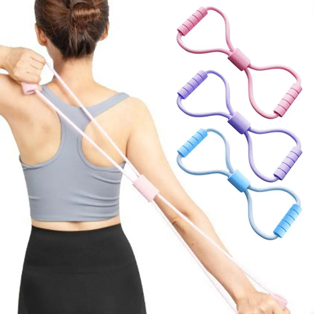1 Pc 8-word Type Resistance Band Stretch Fitness Elastic Exercise Belt Elastic Arm Band Yoga Women Equipment Fitn G2h5