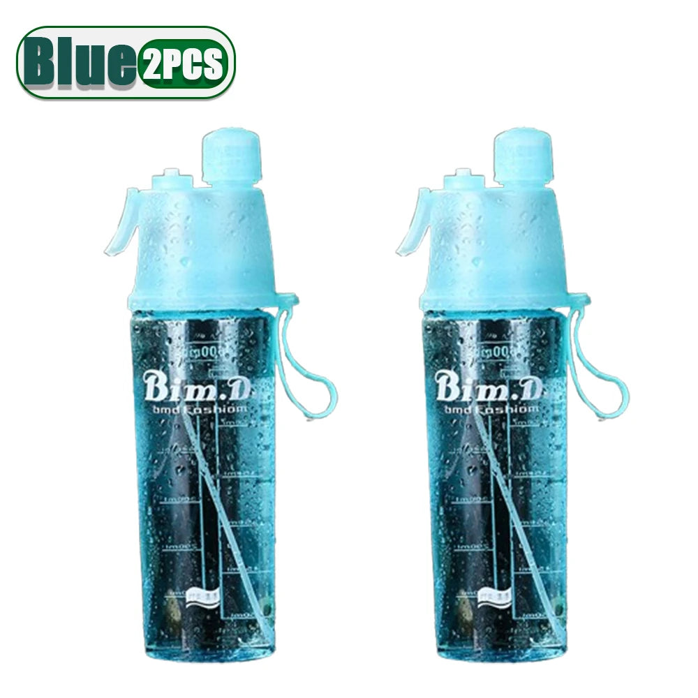 2 in 1 Spray Water Bottle Portable Cooling Hydration Cup for Outdoor Sports Travel Camping Summer Gift for Fitness Lovers