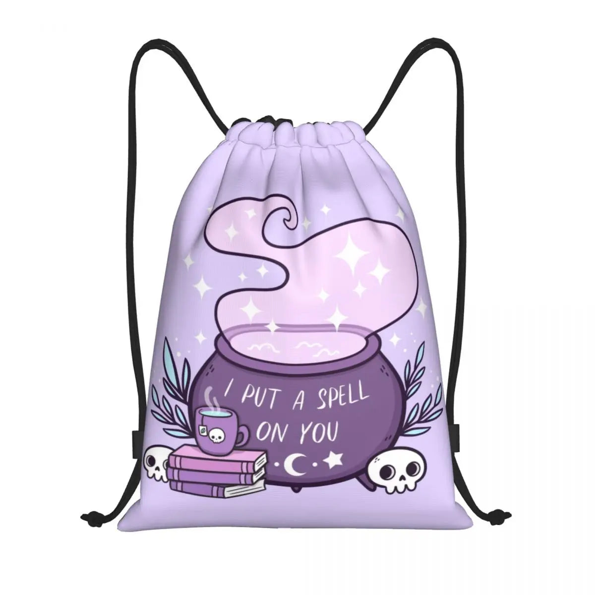 Custom Raven Rage Drawstring Backpack Sports Gym Bag for Women Men Halloween Witch Gothic Scary Crow Training Sackpack