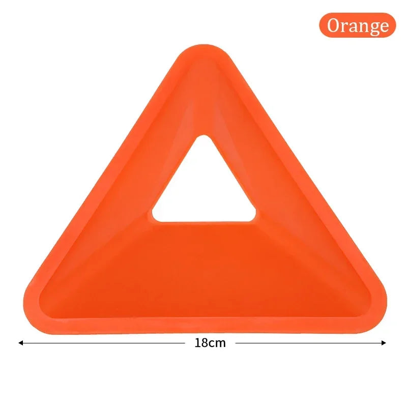 10PCS Triangle Football Training Disc Marking Agility Training Cones for Kids Adult Soccer Practice Portable Sports Equipment