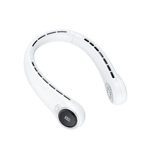 Lenovo Portable Neck Fan Bladeless USB Rechargeable Silent Cooling Fan Hands Free Wearable Long Battery Life Mini Travel Fan
