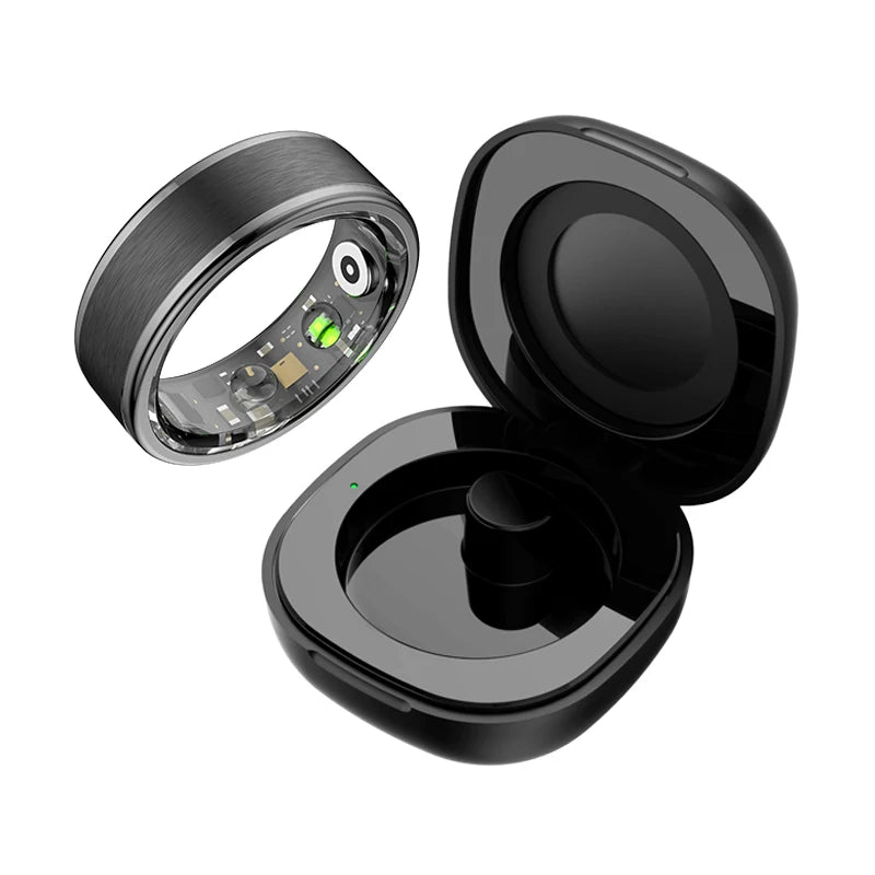 R03 Smart Ring Men Women With Charging Case Battery Life 39 Days Health Monitor 5ATM Waterproof Multi-sport Mode For Andriod IOS