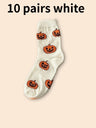 1/10 Pairs Halloween Pumpkin Socks for Men Women, Cute Cartoon Crew Socks, Funny Jack O Lantern Party Casual Holiday Socks