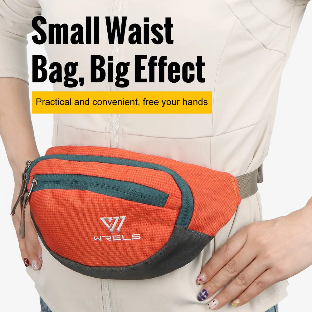 WRELS Running Waist Belt Bag Sport Multifunctional Ultralight Bounce Free Running Waist Pack Waterproof Fitness Mobile Phone Bag