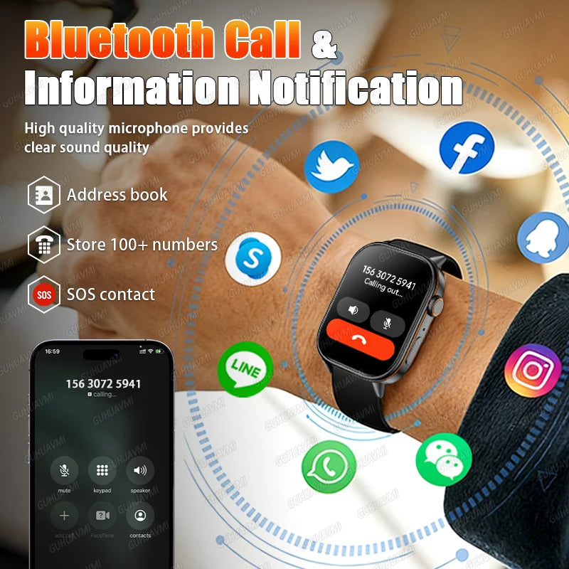 2026New Military Dual-band GPS Smart Watch Compass IP68K Waterproof Bluetooth Call Heart rate Sports Smart Watch For IOS Andriod