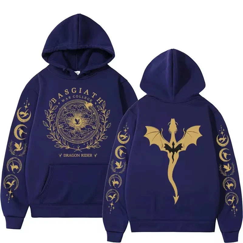 2026Fall Winter Fashion Trends Fourth Wing Graphic Hoodies Men's Long Sleeve Sweatshirts Hoodies Streetwear