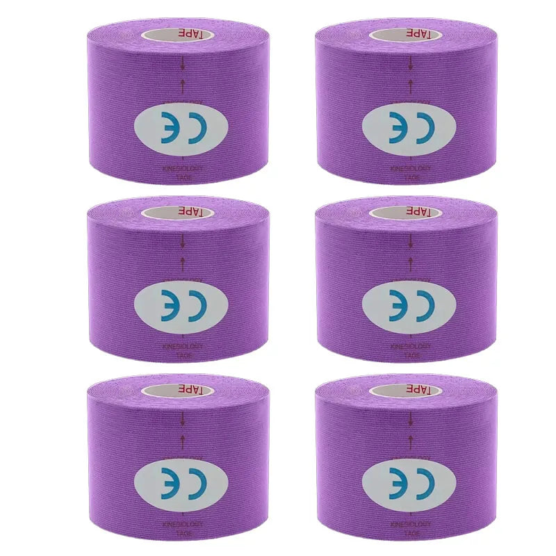 5pcs 5cm tape kinesio tape grip tape Athletic Recovery Elastic Kneepad Muscle Pain Relief Knee Pads Support Bandage Fitness