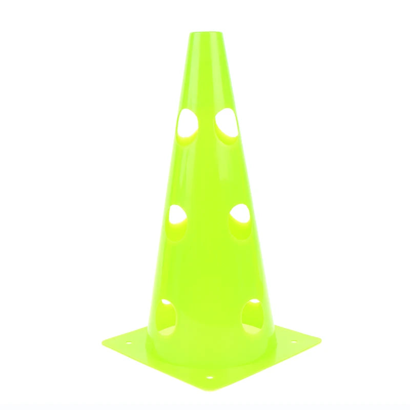 NEW 5Pcs 32CM Barrier Football Road Flat Training Cone Perforated Sign Obstacles Road Cones Soccer Basketball Training Equipment