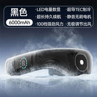 Neck Fan Bladeless Semiconductor Cooling Usb Rechargeable Portable Neck Air Conditioner With Led Display For Outdoor Sports