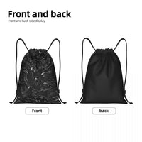 Custom Raven Rage Drawstring Backpack Sports Gym Bag for Women Men Halloween Witch Gothic Scary Crow Training Sackpack