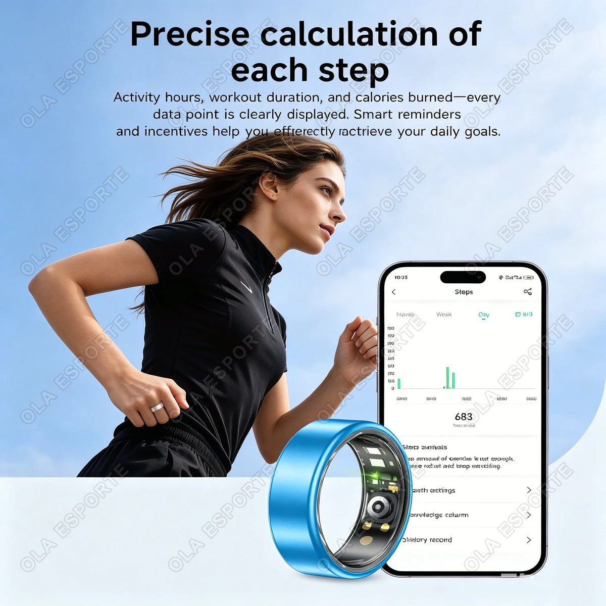 2026 Smart Ring Blood Pressure Heart Rate Sleep Monitoring Smartring IP68 & 5ATM Waterproof Multi-sport Mode Smartring Man Women