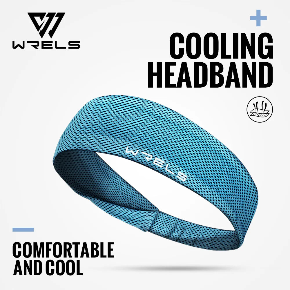 WRELS Sports Headband Sweatband Stretch Elastic Gym Fitness Running Yoga Headwrap Sweat Absorbing Breathable Jog Headband