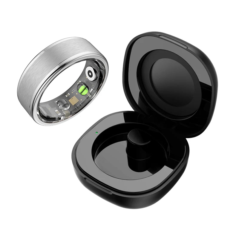 R03 Smart Ring Men Women With Charging Case Battery Life 39 Days Health Monitor 5ATM Waterproof Multi-sport Mode For Andriod IOS