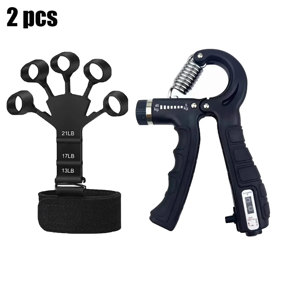 Gripper Adjustable R-Type Hand Grip Exercise Countable Strength Exercise Strengthening Pliers Spring Finger Pinch Wrist Expander