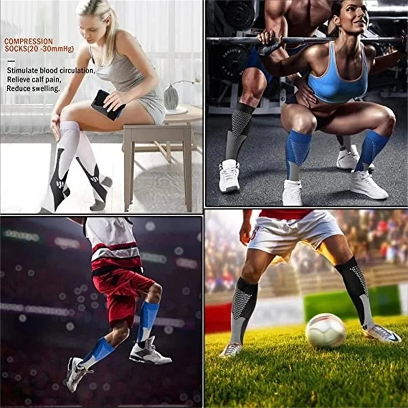 3 Pairs Compression Socks Men Gym Outdoor Football Natural Hiking Cycling Socks Varicose Veins Diabetes Swelling Pregnancy Socks