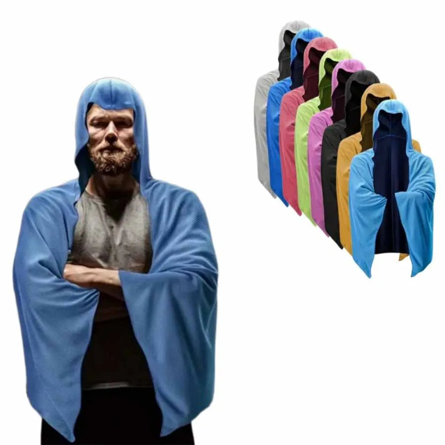 1pc Quick Dry Shawl Sports Coldproof Hooded Headband Camping Gym Wipe Sweating Cooling Towel Sunscreen Quick Dry Head Cover