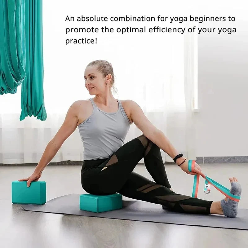 Yoga Blocks Gym Foam Brick Pilates Stretching Body Shaping Building Cubes High Density Foam Blocks Solid Color Balance Blocks