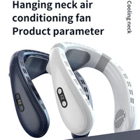 720 Degree Cooling Neck Hanging Fan Rechargeable Semiconductor Cooling Bladeless Mute Fan Portable Wearable Summer Air Cooler