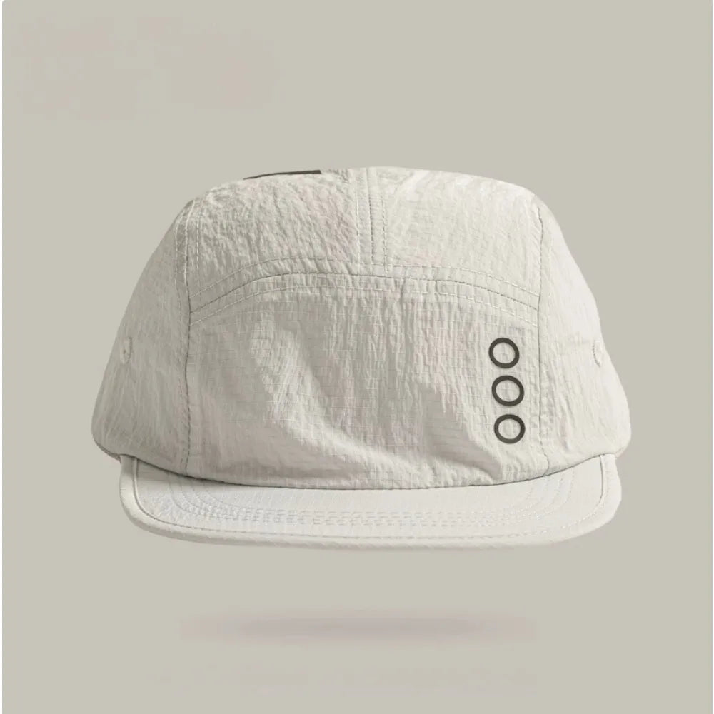 Korean 5‑Panel Letter Printed Baseball Cap, Quick‑Dry Plain Hat for Men Women Outdoor Running Casual Fashion Headwear