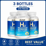 90pcs H2 Molecular Hydrogen Water Tablets with Magnesium 160mg Effervescent Drink Supplement for Travel Gym Home Hydration