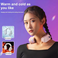 Portable Neck Fan Summer Air Cooler Bladeless Fan USB Leafless Fans Cooling Conditioner Wearable Neckband Fan With Warm Heater