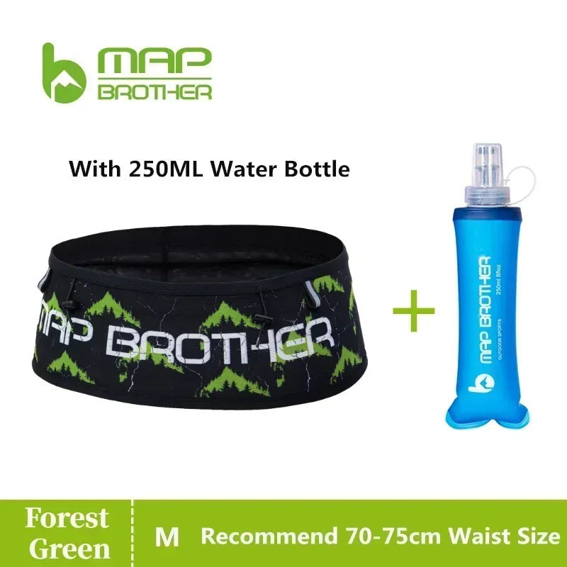 MAP BROTHER W1002 Hydration Running Belt Waist Pack Travel Money Bag Trail Marathon Gym Workout Fitness Mobile Phone Holder Bag