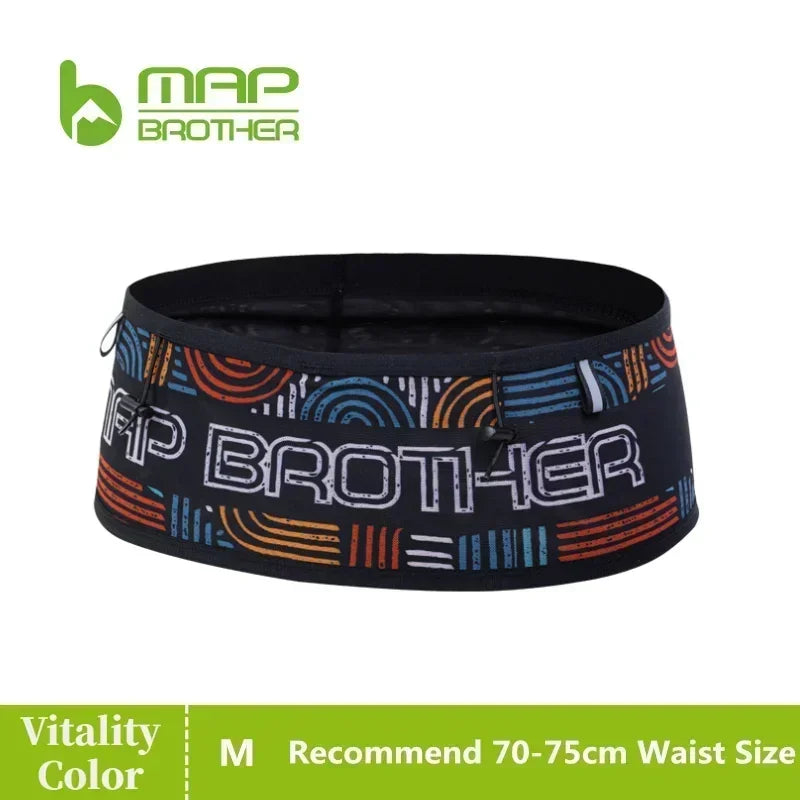 MAP BROTHER W1002 Hydration Running Belt Waist Pack Travel Money Bag Trail Marathon Gym Workout Fitness Mobile Phone Holder Bag