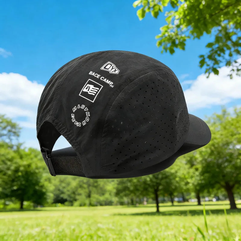 Quick-drying Baseball Cap Men's Outdoor Hiking Waterproof Embroidered Duckbill Cap Women's Hiking Short-brimmed Hat - Adjustable