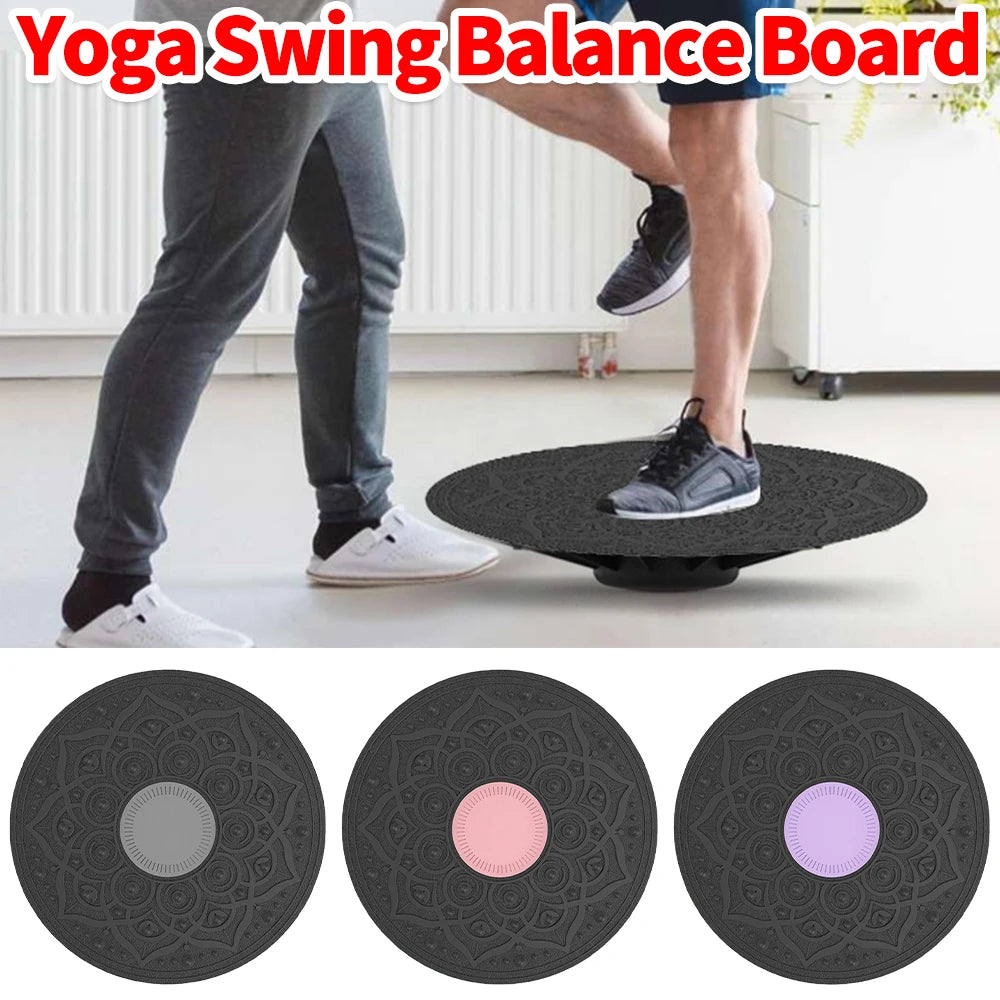 Wobble Balance Board Yoga Swing Balance Board Non-slip Balance Exerciser Stability Trainer Board for Core Training Body Exercise