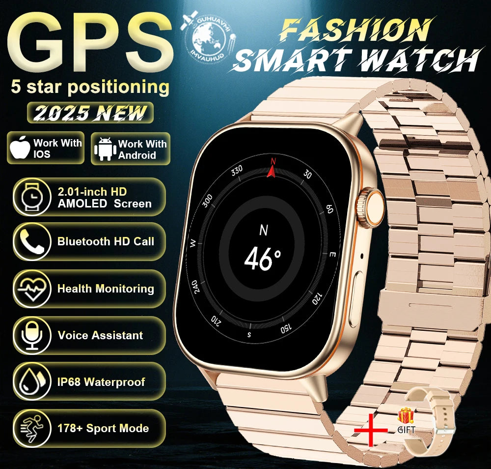 New For Android iOS Outdoor GPS SmartWatch Men 2.01