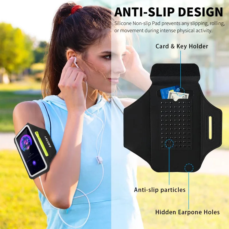Haissky Zipper Running Bags For iPhone 17 16 5 14 13 Pro Max Air Plus 16E Samsung Xiaomi Men Women Outdoor Sports Armband Holder