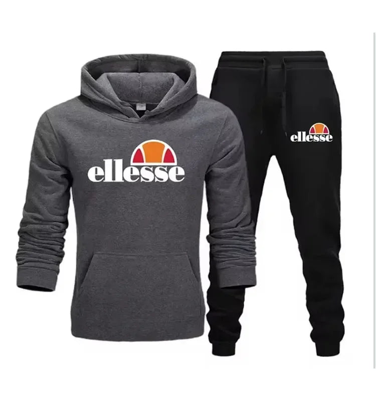 2025 Trendy Hoodie Set Autumn Campus New Stripe Set Trendy Printed Hoodie Casual Pants, Essential for Trendy Men