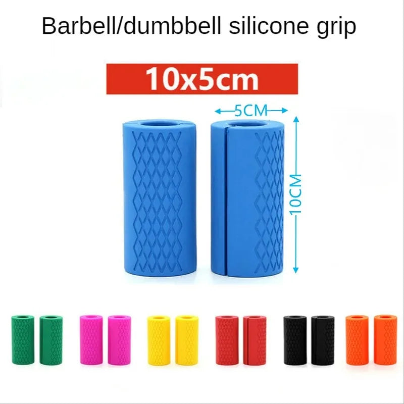 1 Pc Barbell Dumbbell Grips Thick Bar Handles Silicone Anti-slip Pad Pull Up Weightlifting Kettlebells Fat Grip Equipment