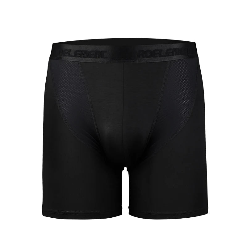3-Pack of Ice Mesh Men's Underwear, Sports Running, Extended Wear-Resistant Leg Boxer Briefs, Long-Leg Five-Quarter Pants Underw