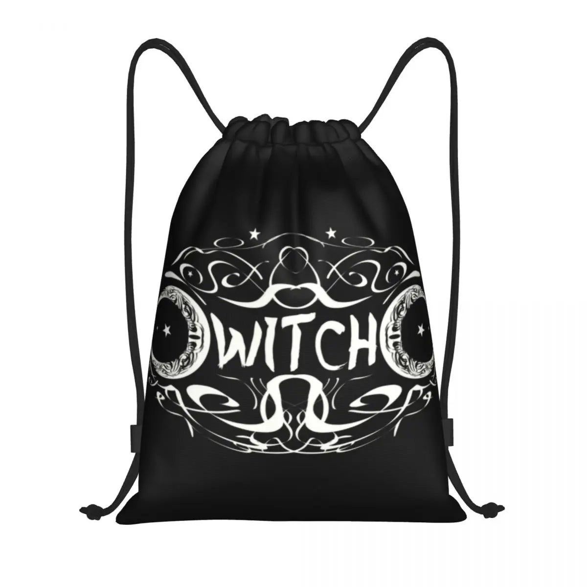 Custom Raven Rage Drawstring Backpack Sports Gym Bag for Women Men Halloween Witch Gothic Scary Crow Training Sackpack