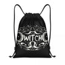 Custom Raven Rage Drawstring Backpack Sports Gym Bag for Women Men Halloween Witch Gothic Scary Crow Training Sackpack