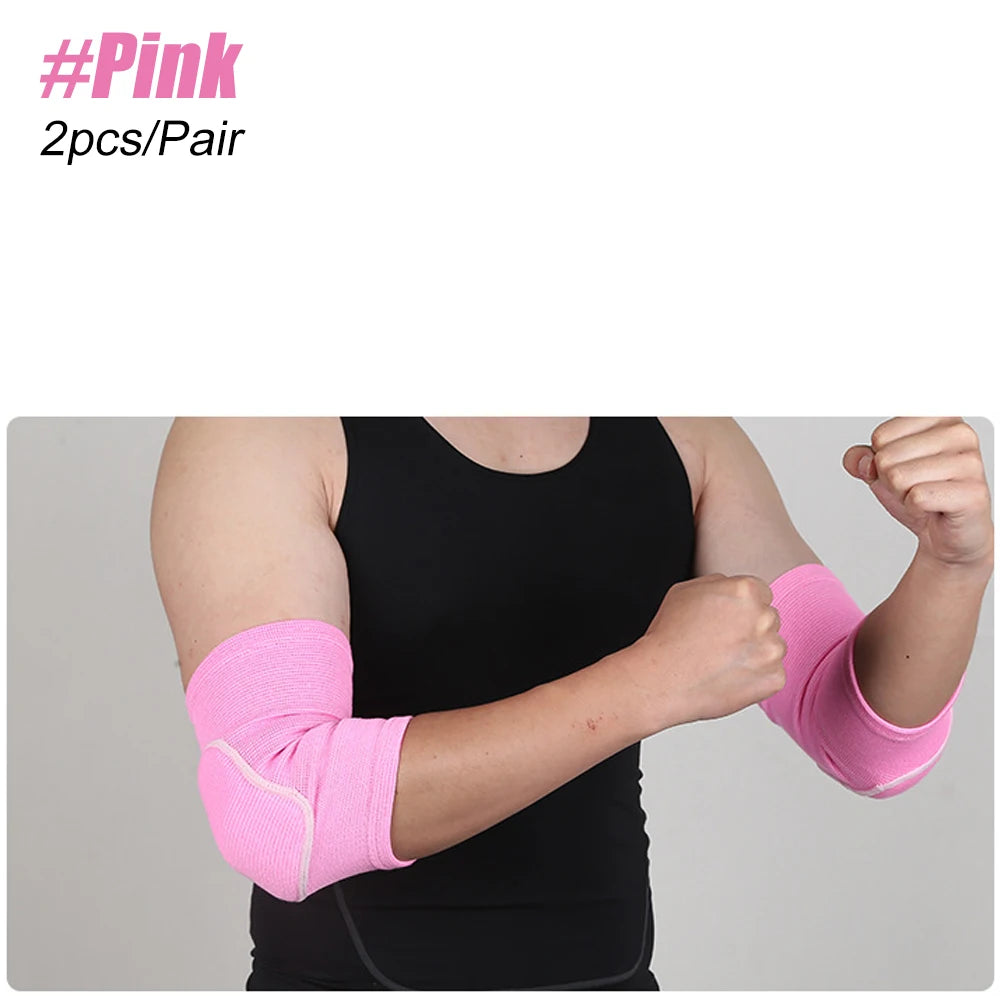 Elastic Elbow Pads Thickened Sponge Elbow Knee Protectors Guard Basketball Volleyball Sport Arm Sleeve Pad Adults Children