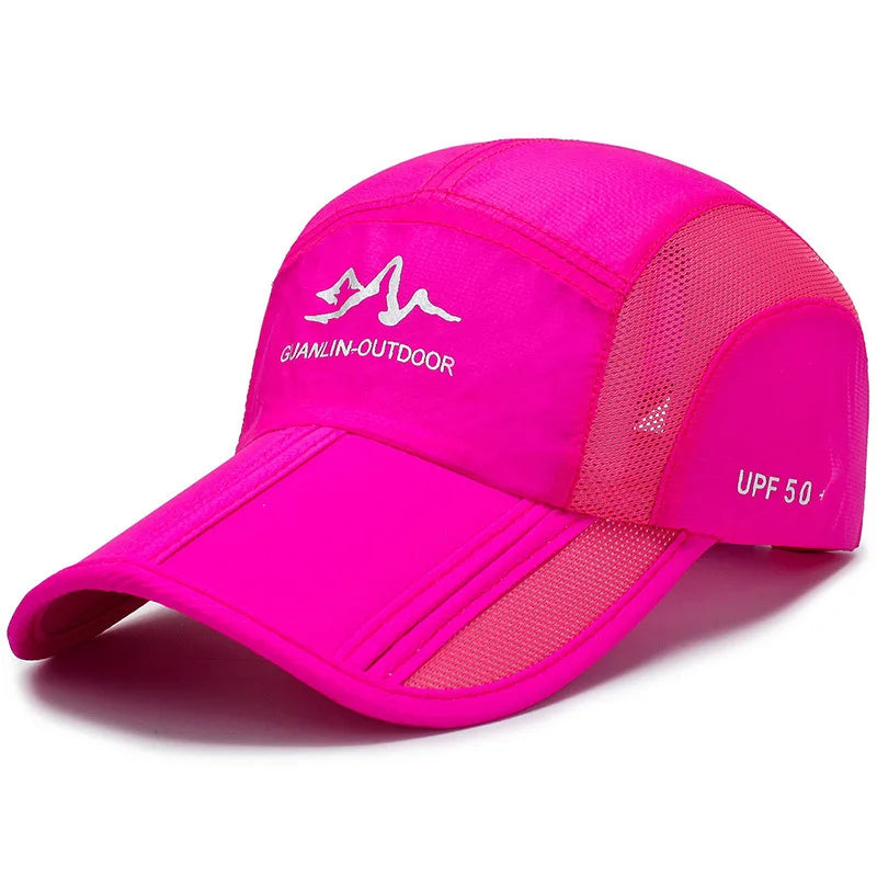 Summer Quick Drying Ultra-Thin Breathable Baseball Cap Men Women Snapback Folding Sport Outdoor Hiking Mountaineering Hat A138