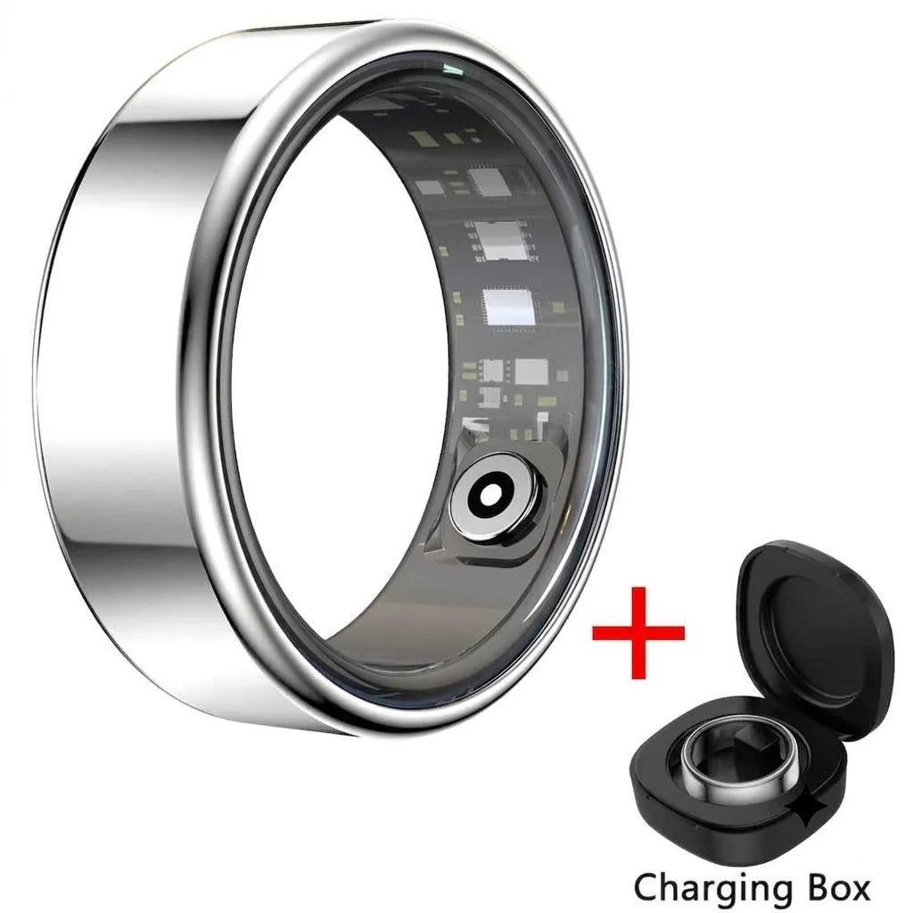2026 New Smart Ring Men Women, Heart Rate Blood Oxygen and Sleep Monitor Smartring IP68 & 5ATM Waterproof, Multi-sport Mode Ring