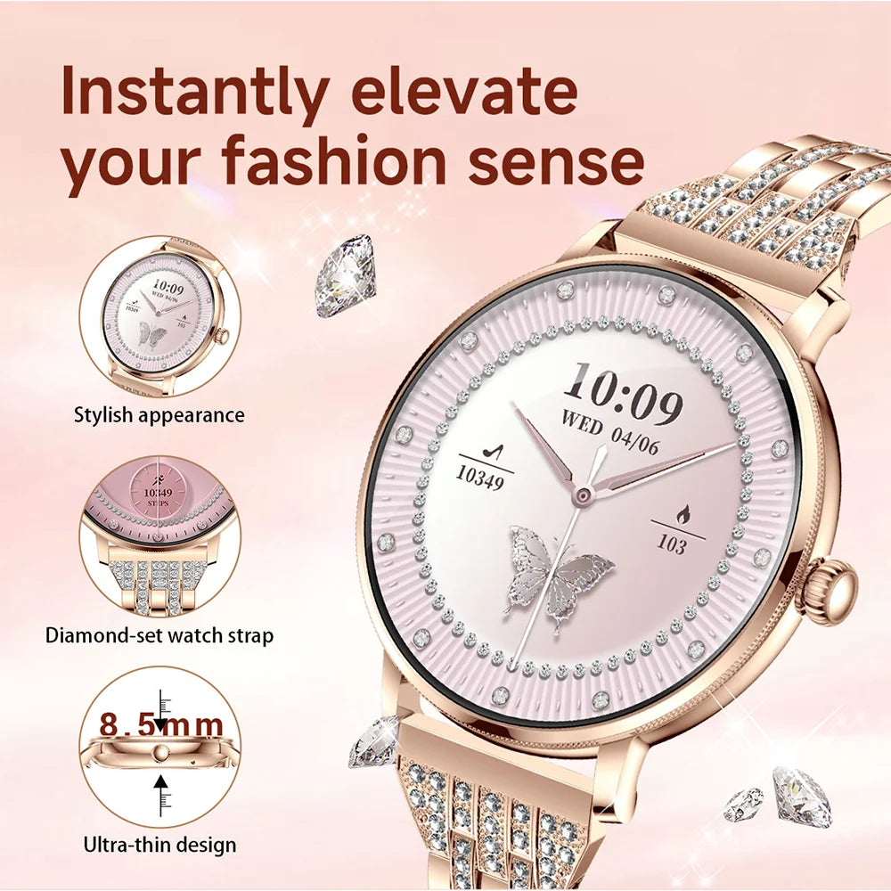 2026 Model of Military-Grade Stylish Smartwatch, 1.19-Inch AMOLED Screen, Heart Rate and Blood Oxygen Monitoring, Bluetooth Call