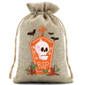 10pcs10X15cm Halloween Linen Drawstring Gift Bag Trick or Treat Party Children's Small Gifts Candy Packaging Storage Bag